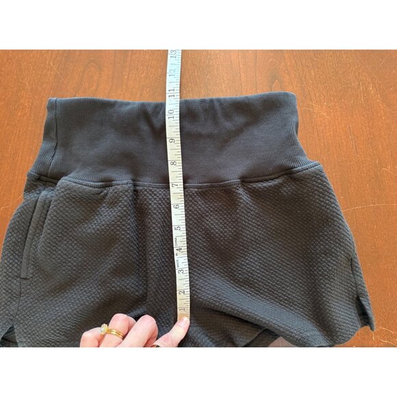 Born Primitive Cloud Shorts Black Waffle Knit High-Rise Athleisure Size Medium - Picture 7 of 8